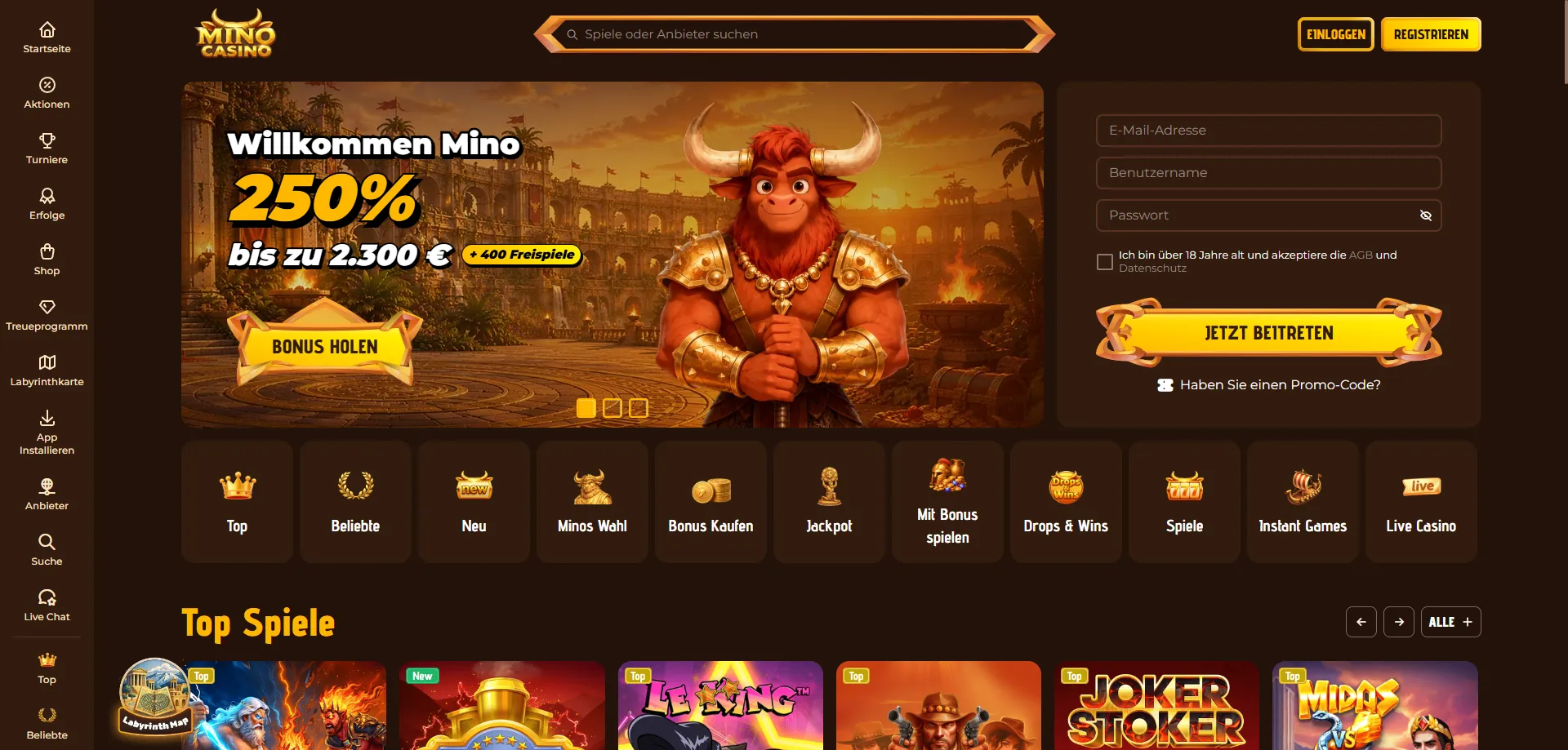 Mino Casino piattaforma di gioco online 2026 panoramica generale