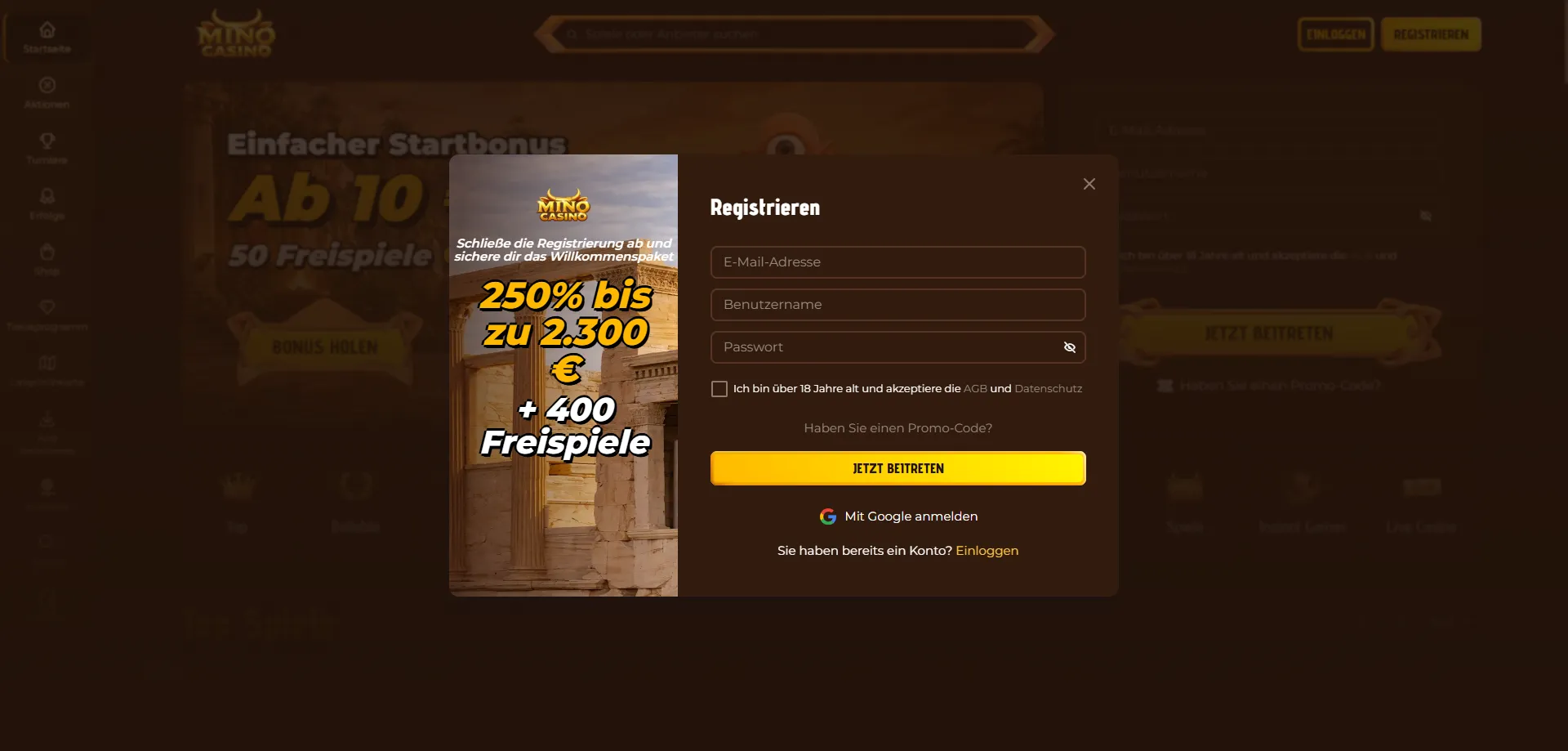 Come registrarsi su Mino Casino &mdash; guida passo passo alla creazione account